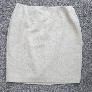 NWT Talbots Ivory A Line Skirt Floral 16W